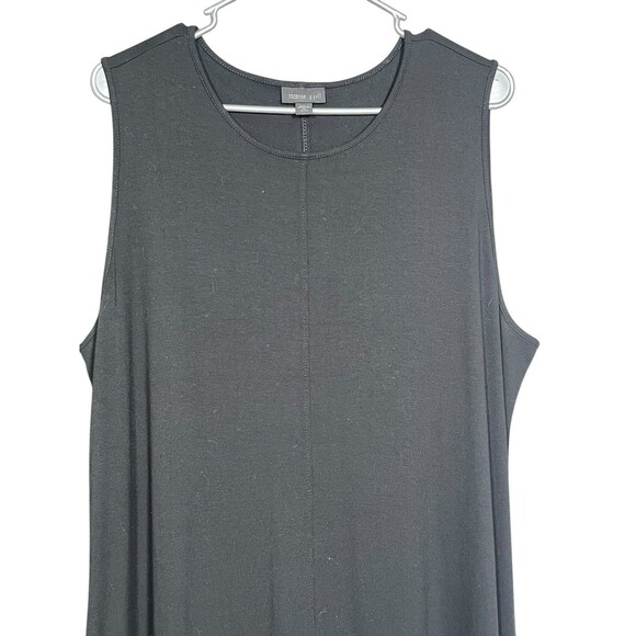 J Jill Wearever Black Sleeveless Maxi Dress XL Petite Minimalist Travel‎ - Picture 2 of 10
